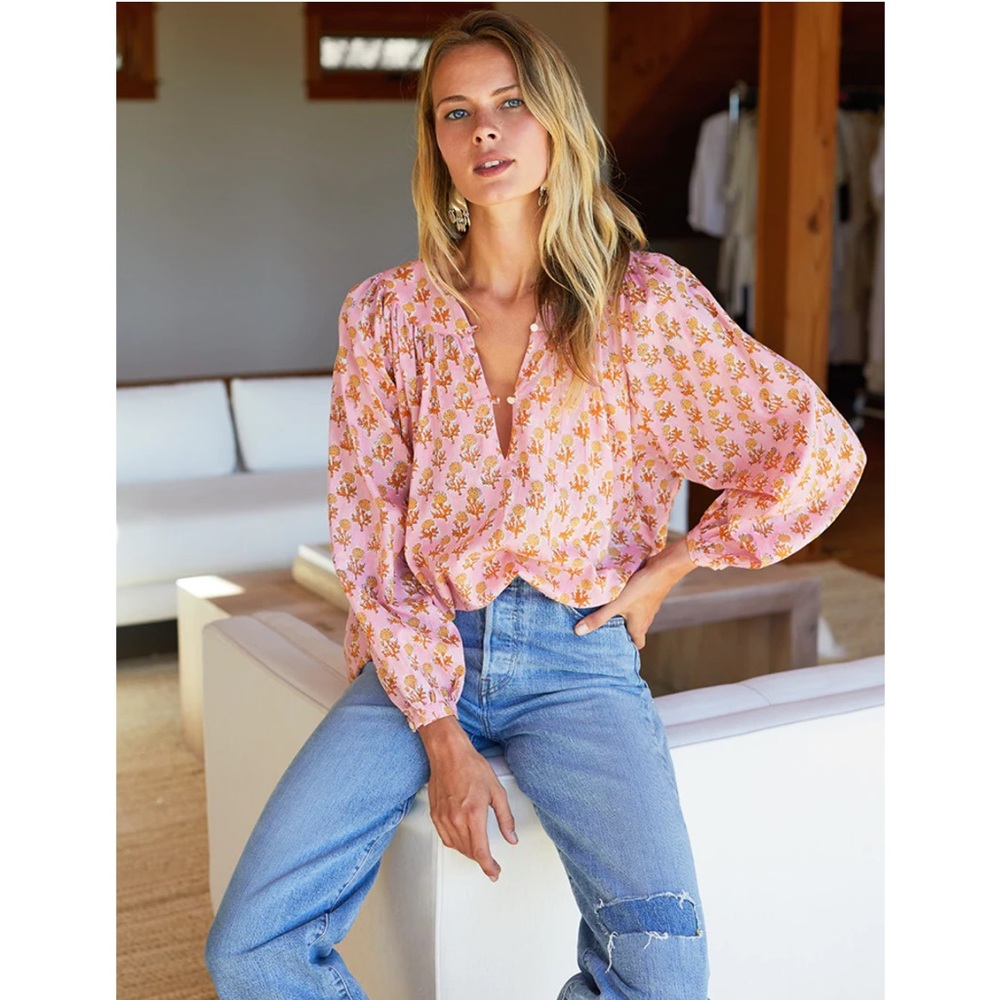 Emerson Fry Mandarin Collar Top